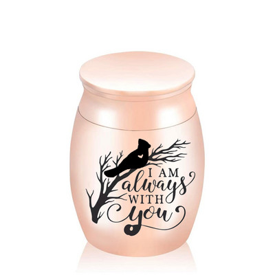 Urna za kremiranje u obliku male ptice u obliku srca za uspomenu na pepeo mali držač za pepeo s baršunastom vrećicom za poklon - uvijek sam s tobom