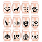 Metalni kovčezi od ružičastog zlata Urne za uspomenu na kućne ljubimce Držač za uspomenu na ptičji pepeo Urna za kremaciju za pepeo Urna za kućne ljubimce za graviranje