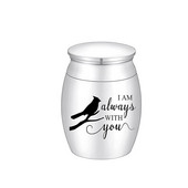 Mazas urnas cilvēku pelniem, nerūsējošais tērauds, 1,57 collu mini kremācijas urnas pelniem, piemiņas pelnu turētājs — es vienmēr esmu ar jums