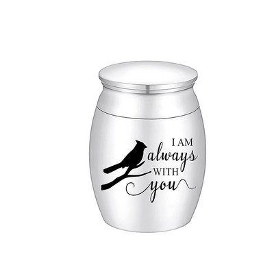 Mazas urnas cilvēku pelniem, nerūsējošais tērauds, 1,57 collu mini kremācijas urnas pelniem, piemiņas pelnu turētājs — es vienmēr esmu ar jums