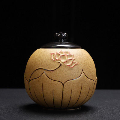 Crne urne za kućne ljubimce za keramiku Pepeo Zapečaćena Kremacija Pogreb Uspomena na čovjeka Prikladni kućni kamini Pogrebna urna od pepela