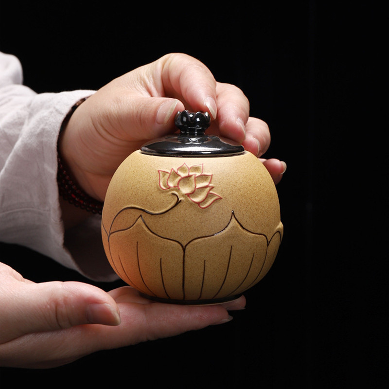 Crne urne za kućne ljubimce za keramiku Pepeo Zapečaćena Kremacija Pogreb Uspomena na čovjeka Prikladni kućni kamini Pogrebna urna od pepela