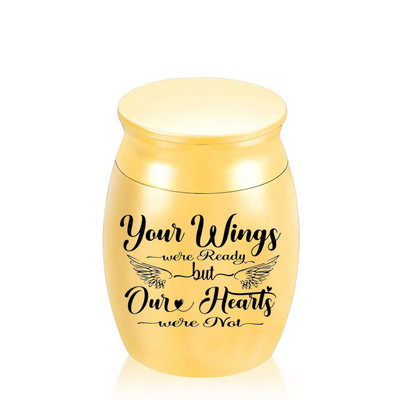 Kremācijas rotaslietas urna eņģeļa spārni kremācijas pelni urna alumīnija sakausējuma pelnu burka piemiņa cilvēka vai mājdzīvnieka piemiņai