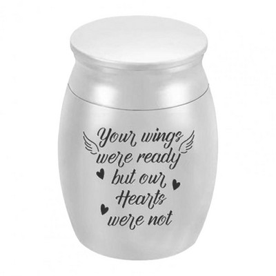 Mini metalna urna za pepeo za kućne ljubimce od 4 cm x 3 cm, kompaktna ukrasna urna za kućne ljubimce, lagana, glatka, lijes s pepelom za kućne ljubimce Potrepštine za kućne ljubimce