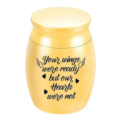 Mini metalna urna za pepeo za kućne ljubimce od 4 cm x 3 cm, kompaktna ukrasna urna za kućne ljubimce, lagana, glatka, lijes s pepelom za kućne ljubimce Potrepštine za kućne ljubimce