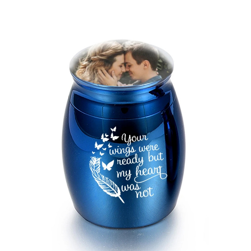 30X40MM Mala urna za kremiranje, uspomena na koju se može staviti foto urna, mini posuda za kremiranje - Vaša su krila bila spremna, ali moje srce nije