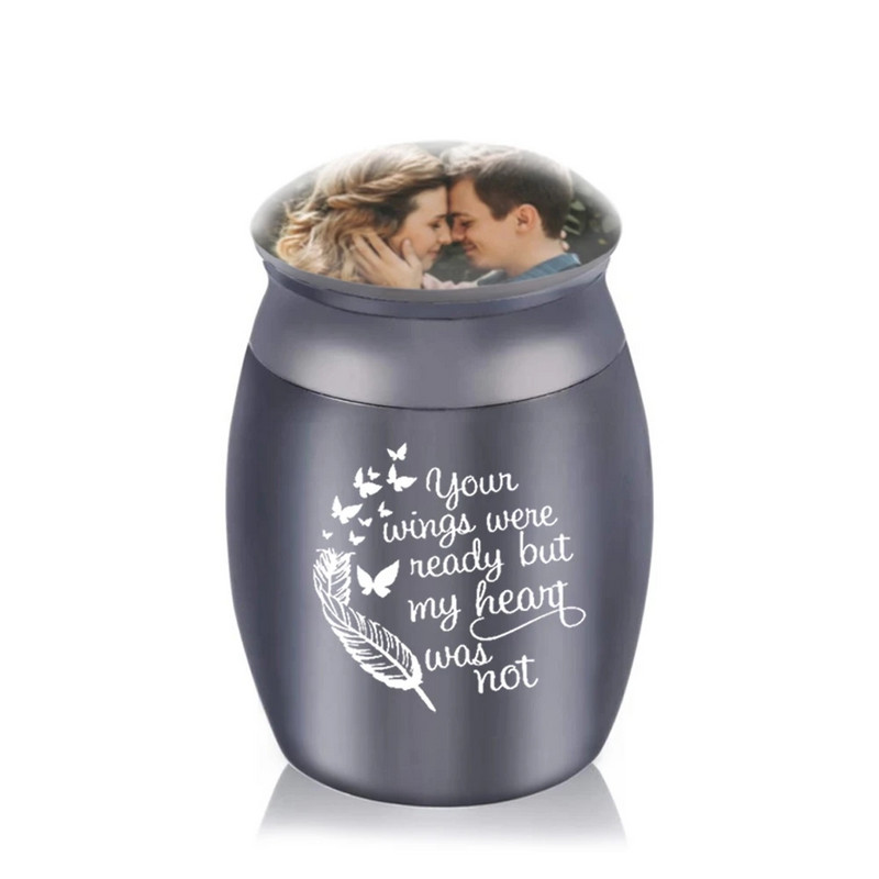 30X40MM Mala urna za kremiranje, uspomena na koju se može staviti foto urna, mini posuda za kremiranje - Vaša su krila bila spremna, ali moje srce nije