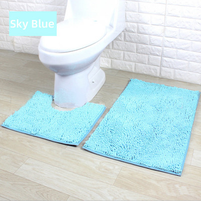 Super mekana WC prostirka od šenile, neklizajuća upijajuća voda 2 kom./komplet za kupaonski pribor za kupaonicu Podne prostirke Tepisi
