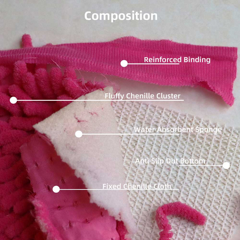 Super mekana WC prostirka od šenile, neklizajuća upijajuća voda 2 kom./komplet za kupaonski pribor za kupaonicu Podne prostirke Tepisi