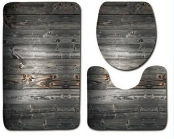 Uzorak zrna drva Kupaonski dekor WC Trodijelni set protukliznih prostirki za kupaonicu Setovi kupaonskih proizvoda kupaonski tepih kupaonski tepih