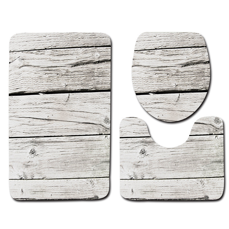Uzorak zrna drva Kupaonski dekor WC Trodijelni set protukliznih prostirki za kupaonicu Setovi kupaonskih proizvoda kupaonski tepih kupaonski tepih