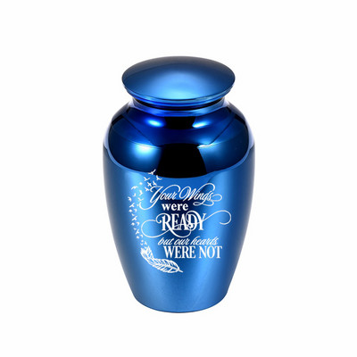 Metaliniai naminių gyvūnėlių karstai Urnos Mažos memorialinės urnos Pelenų laikiklis Kremavimo Urna pelenams Naminių gyvūnėlių urna - Jūsų sparnai buvo paruošti Mūsų širdys nebuvo