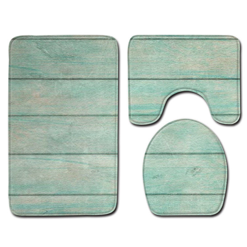 Zeegle 3kom prostirke za WC Kupaonski tepih Drvena podloga za kupaonicu Neklizajuća kupaonska prostirka Kupaonska prostirka WC set Pokrivač Podne prostirke