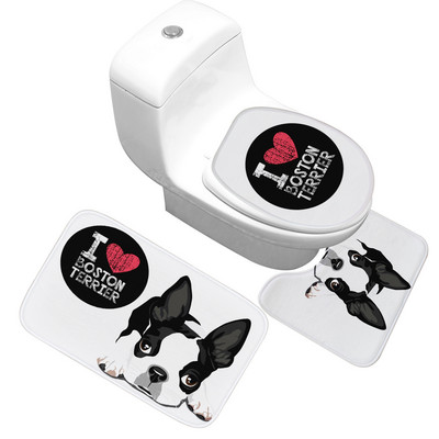 Zeegle Prostirka s otisnutim pasom za kupaonicu Flanel Neklizajući WC tepih Otirači za tuš kabinu Upijajuće kupaonske prostirke za noge