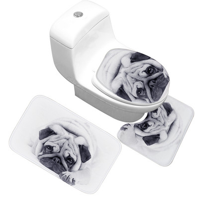 Zeegle Prostirka s otisnutim pasom za kupaonicu Flanel Neklizajući WC tepih Otirači za tuš kabinu Upijajuće kupaonske prostirke za noge