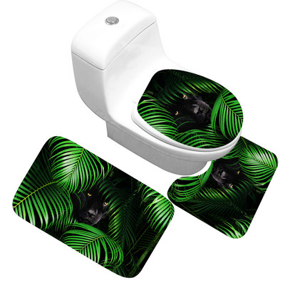 Zeegle Prostirka s otisnutim pasom za kupaonicu Flanel Neklizajući WC tepih Otirači za tuš kabinu Upijajuće kupaonske prostirke za noge