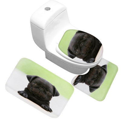 Zeegle Prostirka s otisnutim pasom za kupaonicu Flanel Neklizajući WC tepih Otirači za tuš kabinu Upijajuće kupaonske prostirke za noge