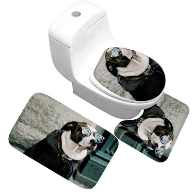 Zeegle Prostirka s otisnutim pasom za kupaonicu Flanel Neklizajući WC tepih Otirači za tuš kabinu Upijajuće kupaonske prostirke za noge