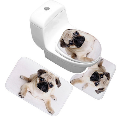 Zeegle Prostirka s otisnutim pasom za kupaonicu Flanel Neklizajući WC tepih Otirači za tuš kabinu Upijajuće kupaonske prostirke za noge