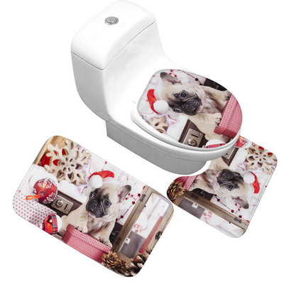 Zeegle Prostirka s otisnutim pasom za kupaonicu Flanel Neklizajući WC tepih Otirači za tuš kabinu Upijajuće kupaonske prostirke za noge