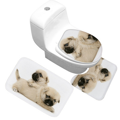 Zeegle Prostirka s otisnutim pasom za kupaonicu Flanel Neklizajući WC tepih Otirači za tuš kabinu Upijajuće kupaonske prostirke za noge