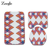 Zeegle prostirka za kupaonicu Bohemian set prostirki za kupaonicu WC prostirke Neklizajuće podne prostirke za kupaonicu Prostirka za tuširanje Kupaonski tepih Flanel prostirke za kupaonicu