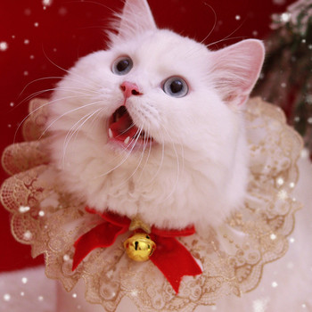 Πολυτελές σχέδιο Χρυσό τούλι μαντήλι γάτας Χριστουγεννιάτικο κόκκινο παπιγιόν Σατέν σκυλάκι Τσόκερ Κορεατικού στυλ Μπρελόκ Μπρελόκ Schnauzer