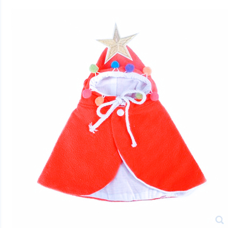 Božićni mačji ogrtač Haljina Smiješni mačji kostim Odjeća za kućnog psa Psić Mačka Topli kosplay kostim Poklon Oprema za kućne ljubimce Dodaci za mačiće