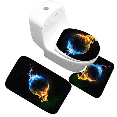 Zeegle pehme vannitoa vannimatt imav maailmakaart Prindi WC-vaibad Vannitoa dušimatid Libisemisvastane vannimattide komplekt