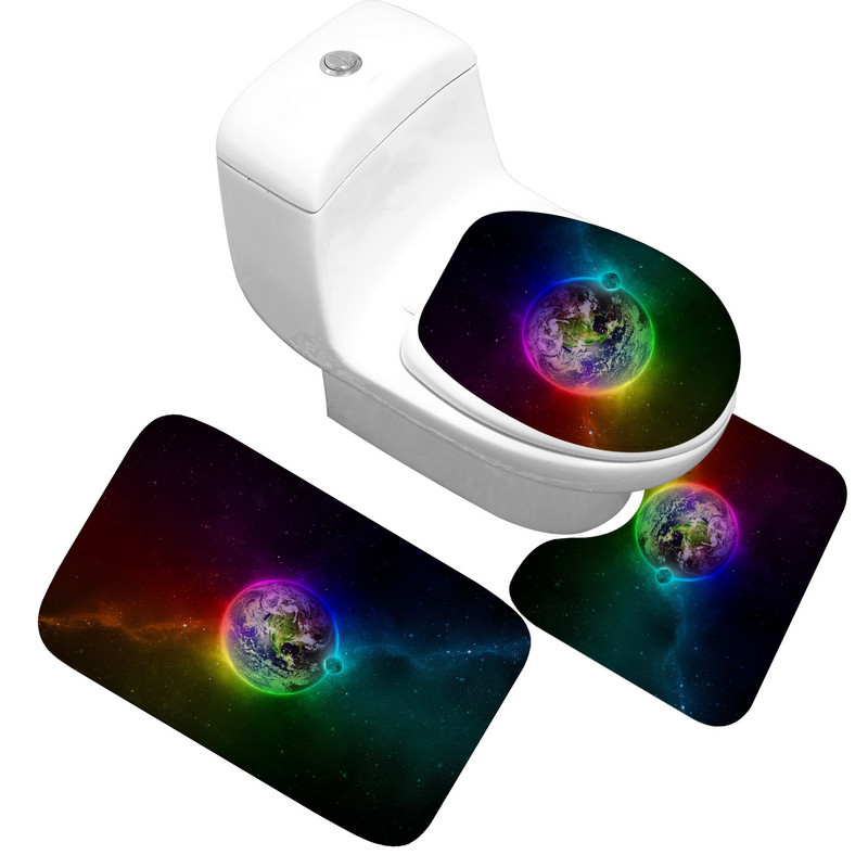 Zeegle pehme vannitoa vannimatt imav maailmakaart Prindi WC-vaibad Vannitoa dušimatid Libisemisvastane vannimattide komplekt