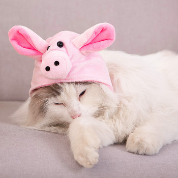 Топла зимна шапка за котка за котки Сладко коте Аксесоари за коса Костюм Косплей Дрехи Шапки за кученца gatos productos para mascotas