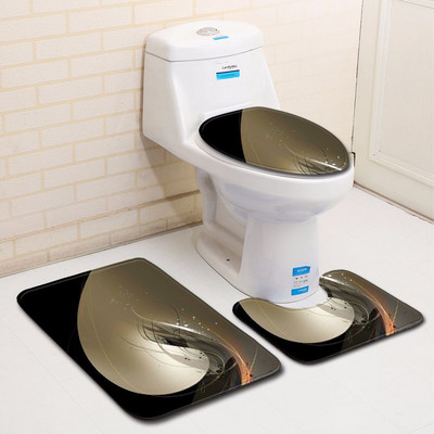 Zeegle 3 kom kupaonski tepih za upijanje vode Tepih za kadu Tepih za noge Ulazni tepih za WC Tepih Neklizajuća prostirka za kupanje Komplet modernih prostirača