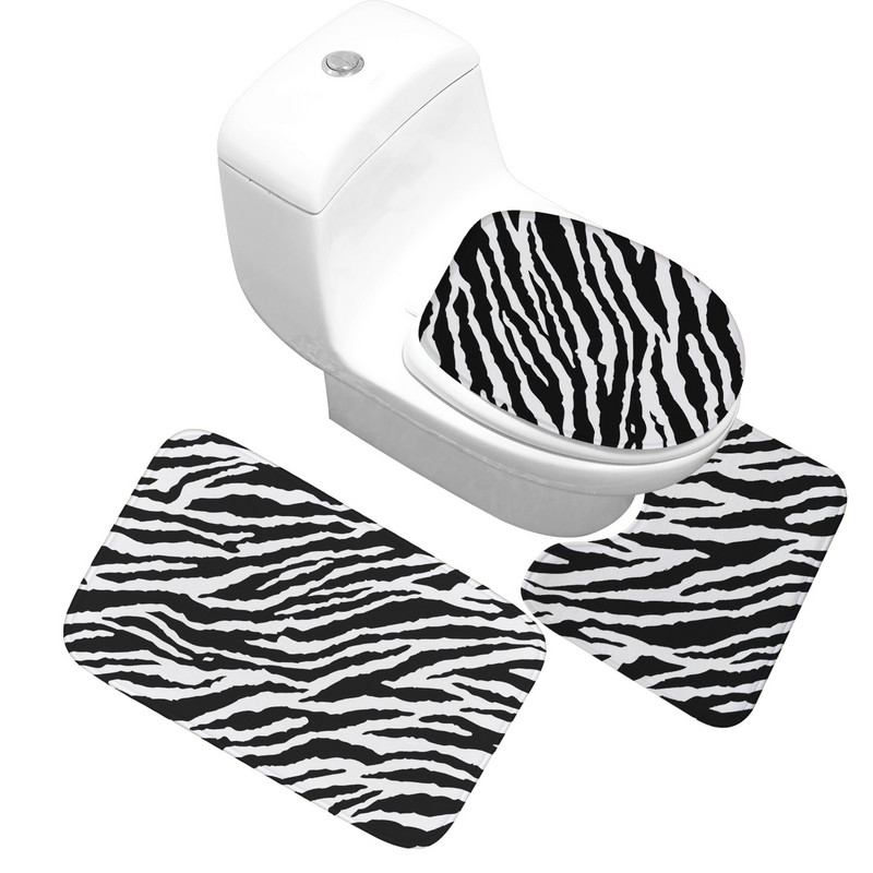 Zeegle Leopard Tiger 3tk/komplekt Vannitoa vaip Memory Foam vannimatt Libisemiskindel matt WC-le Vannitoa vaip Imav vannitoamatt