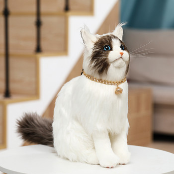 Κολιέ κολιέ χρυσό κουδούνι για γάτες Ρετρό κλασικό κολάρο για κουτάβια Απλά ρυθμιζόμενα προμήθειες για πάρτι για κατοικίδια