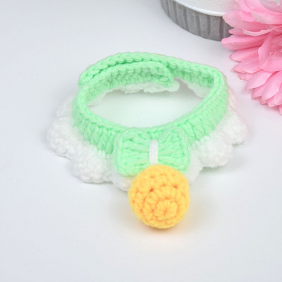 Slatka kravata s mašnom Ručno pletene ogrlice za mačke Mali psi Zvono za pletenje Slatka pletena mačka koja zvoni Tiha ogrlica Dodaci za kućne ljubimce