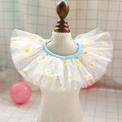 Ručnik za slinu ljubimaca Daisy Lace Bib Bichon Ogrlica za male pse Ogrlica za mačke, zečeve Rekviziti za fotografije Odjevni dodaci