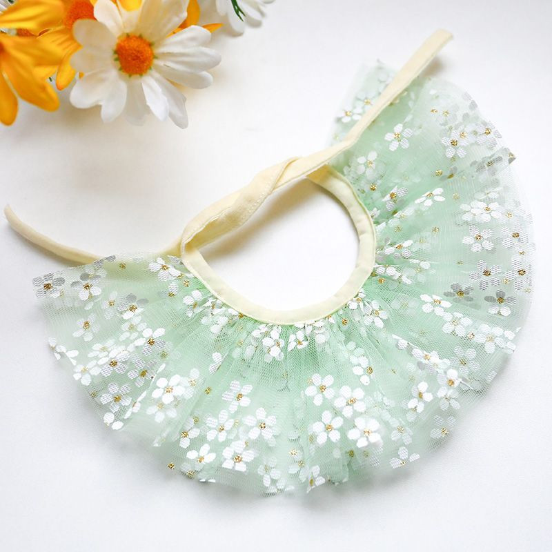 Ručnik za slinu ljubimaca Daisy Lace Bib Bichon Ogrlica za male pse Ogrlica za mačke, zečeve Rekviziti za fotografije Odjevni dodaci