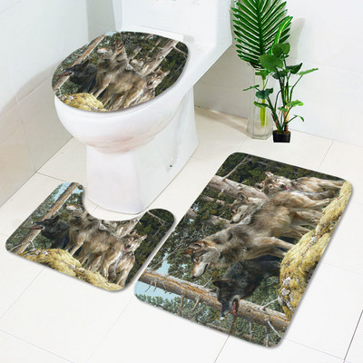 Komplet upijajućih prostirki za kupaonicu od 3 komada Toaletske prostirke Tepih za tuš kabinu Kupaonski tepih Tepih s postoljem za WC Dekoracija kupaonice Podmetač za noge