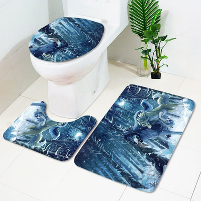 Komplet upijajućih prostirki za kupaonicu od 3 komada Toaletske prostirke Tepih za tuš kabinu Kupaonski tepih Tepih s postoljem za WC Dekoracija kupaonice Podmetač za noge