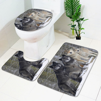 Komplet upijajućih prostirki za kupaonicu od 3 komada Toaletske prostirke Tepih za tuš kabinu Kupaonski tepih Tepih s postoljem za WC Dekoracija kupaonice Podmetač za noge