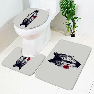 Komplet upijajućih prostirki za kupaonicu od 3 komada Toaletske prostirke Tepih za tuš kabinu Kupaonski tepih Tepih s postoljem za WC Dekoracija kupaonice Podmetač za noge