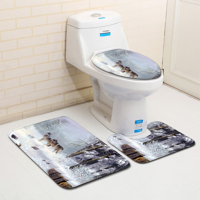 Komplet upijajućih prostirki za kupaonicu od 3 komada Toaletske prostirke Tepih za tuš kabinu Kupaonski tepih Tepih s postoljem za WC Dekoracija kupaonice Podmetač za noge