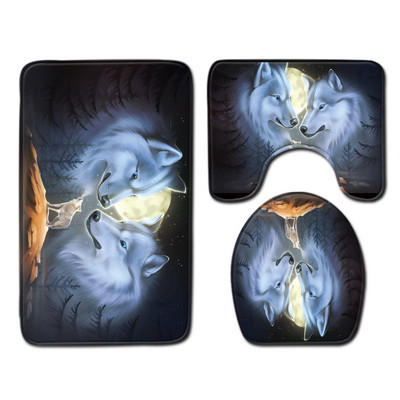 Komplet upijajućih prostirki za kupaonicu od 3 komada Toaletske prostirke Tepih za tuš kabinu Kupaonski tepih Tepih s postoljem za WC Dekoracija kupaonice Podmetač za noge