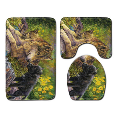 Komplet upijajućih prostirki za kupaonicu od 3 komada Toaletske prostirke Tepih za tuš kabinu Kupaonski tepih Tepih s postoljem za WC Dekoracija kupaonice Podmetač za noge