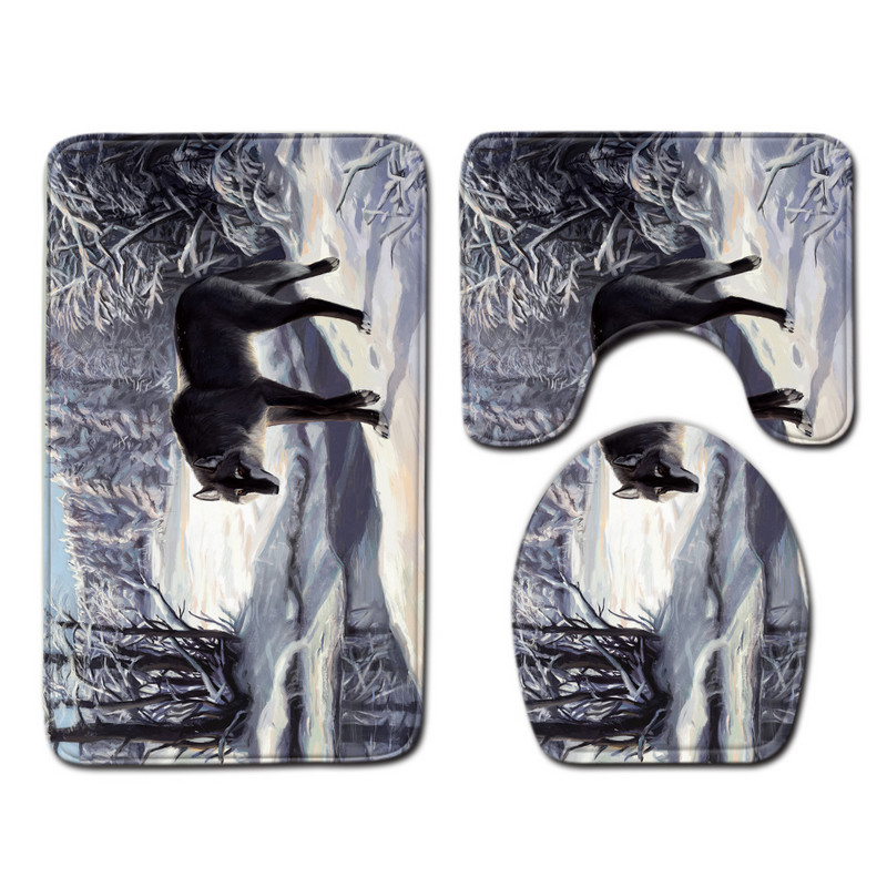 Komplet upijajućih prostirki za kupaonicu od 3 komada Toaletske prostirke Tepih za tuš kabinu Kupaonski tepih Tepih s postoljem za WC Dekoracija kupaonice Podmetač za noge