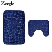 Zeegle Pebble Embossed 2Pcs/set Kupaonski tepisi Protuklizne kupaonske podne prostirke WC prostirke Set prostirki za kupaonicu Tepih za kupanje od memorijske pjene