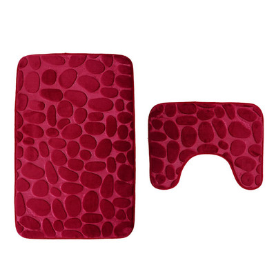 Zeegle Pebble Embossed 2Pcs/set Kupaonski tepisi Protuklizne kupaonske podne prostirke WC prostirke Set prostirki za kupaonicu Tepih za kupanje od memorijske pjene