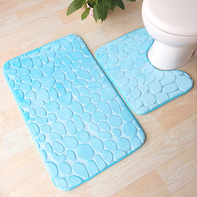 Zeegle Pebble Embossed 2Pcs/set Kupaonski tepisi Protuklizne kupaonske podne prostirke WC prostirke Set prostirki za kupaonicu Tepih za kupanje od memorijske pjene