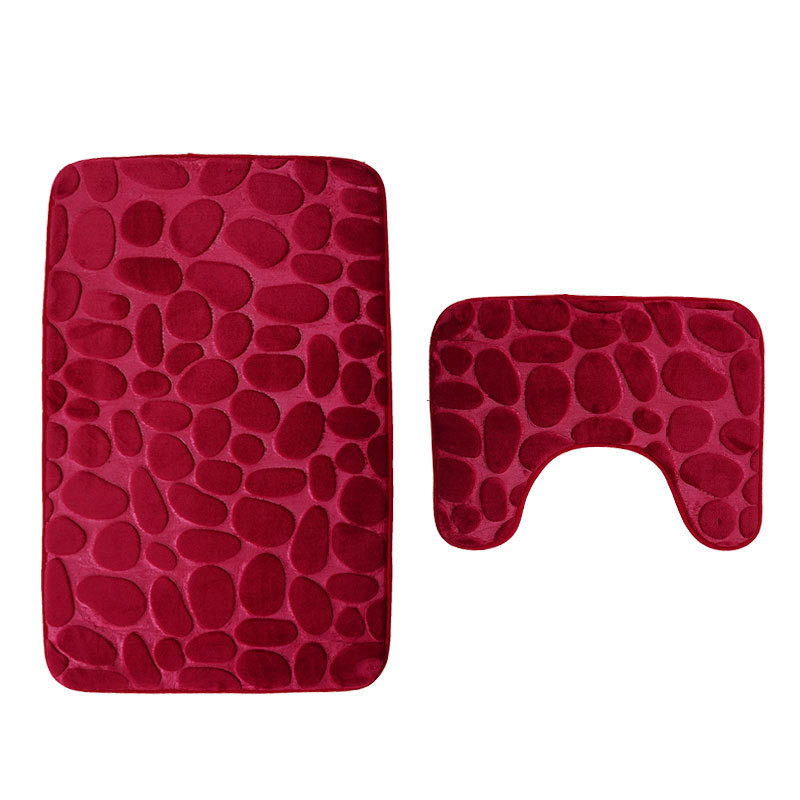 Zeegle Pebble Embossed 2Pcs/set Kupaonski tepisi Protuklizne kupaonske podne prostirke WC prostirke Set prostirki za kupaonicu Tepih za kupanje od memorijske pjene