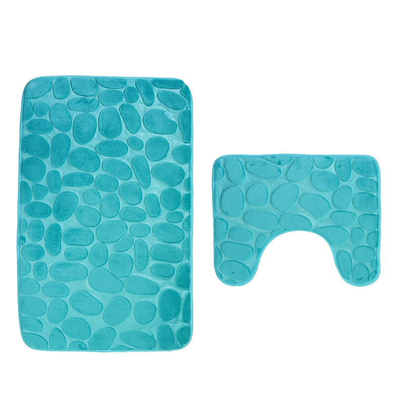 Zeegle Pebble Embossed 2Pcs/set Kupaonski tepisi Protuklizne kupaonske podne prostirke WC prostirke Set prostirki za kupaonicu Tepih za kupanje od memorijske pjene